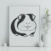 Guinea Pig Design for Crafting A detailed illustration of a guinea pig in various poses.