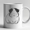 Free Vector Illustration of a Pet Guinea Pig SVG design of a domestic guinea pig.