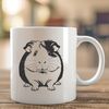 Guinea Pig SVG Clip Art Design A detailed illustration of a guinea pig, suitable for use in digital art and design projects.