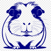 Guinea Pet Graphics Vector Image A high-quality vector illustration of a guinea pig in a natural setting.