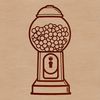 Colorful SVG Vector Art Design A colorful illustration of a vintage-style gumball machine, suitable for vector graphics and design projects.