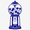 A digital illustration of a vintage-style gumball machine in vector format.
