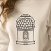 Free Vector Gumball Machine Graphics A colorful vector illustration of a classic gumball machine, suitable for digital design projects.