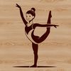 Young Female Gymnast in Motion A vector illustration of a young female gymnast in motion, executing a tumbling pass.
