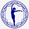Vibrant Gymnast Illustration Illustration of a female gymnast in mid-air, highlighting flexibility and athleticism.