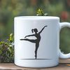 Beautiful Female Gymnast Illustration A minimalist illustration of a female gymnast in motion, designed as vector art.
