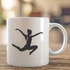A silhouette of a gymnast in mid-air, vector graphics illustration suitable for various digital applications.