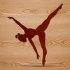 Gymnast in Action Illustration A high-resolution digital illustration of a gymnast in motion.