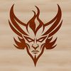 Horned Figure Graphic Symbolism A graphic illustration of a horned figure with wings, symbolizing the character of Satan in various mythologies and cultures.