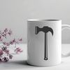 Traditional Hammer Design An SVG design representation of a traditional hammer with clean lines.