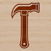 Free Stylized Hammer Graphic A stylized illustration of a hammer, created as a vector graphic suitable for cutting machines and laser cutters.