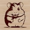 Cozy Hamster Illustration A colorful illustration of a hamster in a cozy environment.