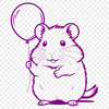 Cuddly Furry Friend Cartoon Character An illustration of a small, furry hamster character in various poses, suitable for digital designs.