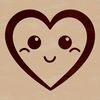 A minimalist illustration of a love heart icon, ideal for use in digital designs, crafts, and commercial applications.