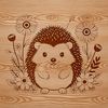 Cute Hedgehog in Floral Surrounds SVG Clip Art A hedgehog in floral surroundings, suitable for clipping or cutting with a Cricut machine or laser cutter.