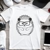 Cute Cartoon Hedgehog Wearing Specs A cartoon hedgehog wearing glasses and designed as vector art, suitable for digital editing.