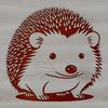Prickly Mammal Illustration A small, spiny mammal with a rounded body and short legs.