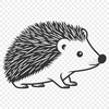Small Hedgehog Illustration A detailed vector illustration of a small hedgehog with spikes and rounded features.