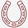 Horse shoe SVG template for web design and laser engraving