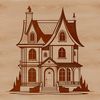 House SVG Vector Graphic A simple illustration of a residential building, suitable for graphic design projects.