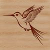 A colorful hummingbird in mid-air, its iridescent feathers glistening as it flaps its wings.