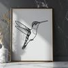 Colorful Bird Clip Art Design A colorful illustration of a hummingbird perched on a branch, created as a vector graphic.