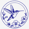 Realistic Bird in Flight SVG A detailed illustration of a hummingbird in flight, featuring intricate details and realistic coloring.
