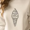 Beautiful SVG Dessert Image A vector graphic design featuring a single serving of cold dessert.