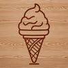 Sweet Treat Digital Graphic A digital graphic representation of a single serving of creamy ice cream with toppings.