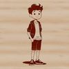 Hand-Drawn Child Icon A child in a casual pose, drawn as a vector graphic.