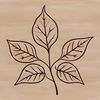 Vector Design Element: Leaf with Texture and Veins A high-resolution vector illustration of a single leaf with detailed texture and veins.