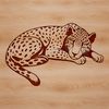 Free Vector Jaguar Silhouette A sleeping big cat, specifically a jaguar, in vector format as an SVG file.