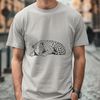 Relaxed Feline Form A large cat with distinctive spots is resting in a relaxed pose.