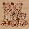Beautiful Big Cat Illustration in Various Formats A sleek jaguar vector illustration in various formats including SVG, PNG, PDF, and DXF for use in digital design.