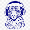 Exotic Feline Design A majestic big cat design featuring a jaguar in a striking pose, suitable for vector art projects.
