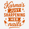 A vector graphic quote about karma featuring inspirational text in a clean design suitable for commercial or personal use.