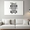A vector graphic quote about karma with inspirational and motivational phrases.