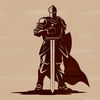 Knight figurine design suitable for cutting machines