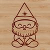 Mythical Knome in Relaxation A mythical creature known as a knome sitting in a relaxed position.