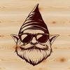 Fantastical Dwarf-Inspired SVG Design A mythical creature with a stout body and small head wearing sunglasses, resembling a dwarf-like being.