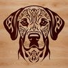 Beautiful Vector Dog Head Design A vector illustration of a Labrador Retriever's head, suitable for cutting machine projects.