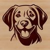 Adorable Lab Head Illustration Labrador Retriever head illustration for vector art and design projects.