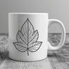 Simple Leaf SVG Design with Style A high-quality digital illustration of a single green leaf in vector format.