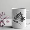 A detailed vector illustration of a leaf with intricate design elements suitable for various digital applications.