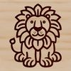 Regal Savannah Icon A simple line drawing of a sitting lion, a classic symbol of the savannah.