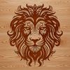 Wild Lion Head Illustration Ornate illustration of a lion's head, vector design suitable for cutting machine stencils.