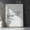 Reptile Wildlife SVG Graphic Illustration of a reptile animal, a lizard in vector format.