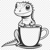 Vector Lizard Illustration A small to medium-sized reptile with scales, represented in a vector format.