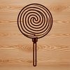 Colorful Lollipop SVG Design A vector graphic of a stylized lollipop, suitable for digital use.