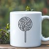 A colorful illustration of a lollipop made up of multiple rings.